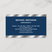 ネイビーブルー金属鋼聴診器 名刺 (裏面)