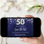 ネイビーブルー銀星50歳の誕生日 セーブザデート