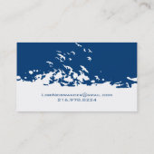 ネイビーブルー飛んでいるバード 名刺 (裏面)