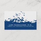 ネイビーブルー飛んでいるバード 名刺 (正面)