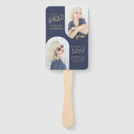 ネイビーブルー2アーチ写真卒業 ハンドファン