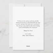 ネイビーブルー2025はっきりしたタイポグラフィ年末年始の写真 シーズンカード (裏面)