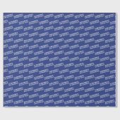 ネイビーブルー30歳の誕生日の名前の年齢 ラッピングペーパー (フラット)