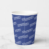 ネイビーブルー30th誕生日の名前 紙コップ (右)