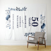 ネイビーブルー50周年記念写真ブース背景 タペストリー (インサイチュ(横))