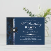 ネイビーブルー80thバースデーパーティー 招待状 (スタンド正面)