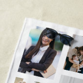 ネイビーブルー9フォトコラージファミリービーチタオル ビーチタオル (インサイチュ)