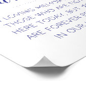 ネイビーブルー このキャンドルが記憶を焼く 結婚記念 ポスター (角)