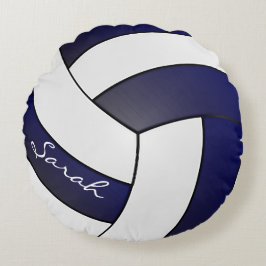 ネイビーブルー・アンド・ホワイトバレーボール🏐 | DIY名 ラウンドクッション