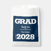 ネイビーブルー・アンド・ホワイト卒業パーティー フェイバーバッグ (正面)