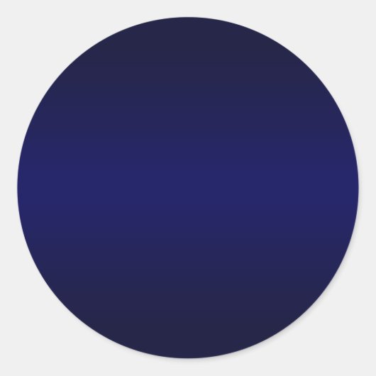 ネイビーブルー グラデーション 空白 ラウンドシール (正面)