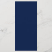 ネイビーブルー&グラムシルバー紙吹雪結婚ズメニュー メニュー (裏面)