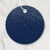 ネイビーブルー&グラムシルバー結婚紙吹雪 フェイバータグ (裏面)