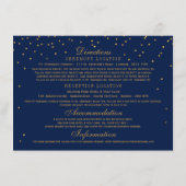 ネイビーブルー&グラム金ゴールド紙吹雪結婚ズ詳細 エンクロージャーカード (裏面)