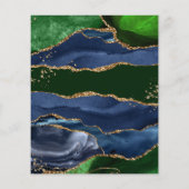 ネイビーブルー&グリーンゲート日付を保存 (裏面)