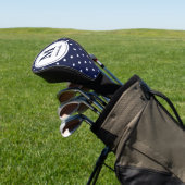 ネイビーブルー |ゴルフ |モノグラムパーソナライズされた(DOT monogram) ゴルフヘッドカバー (インサイチュ)