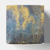 ネイビーブルー＆ゴールドの水彩大理石モダンアブストラクト フェイバーボックス (上部)