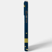 ネイビーブルー ゴールドスター オーダーメイド 名入れ Case-Mate iPhoneケース (裏面 / 左)