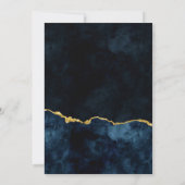 ネイビーブルー&ゴールドフォイルアゲイテベビーシャワー招待状 招待状 (裏面)