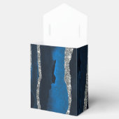 ネイビーブルー&ゴールドフォイルアゲート結婚式の引き出物ボックス フェイバーボックス (オープン)