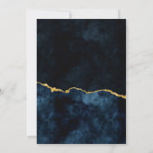 ネイビーブルー&ゴールドフォイル誕生日パーティーの招待状 招待状 (裏面)