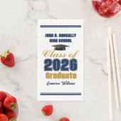 ネイビーブルー ゴールド クラスオブ2026 卒業パーティー (インサイチュ)