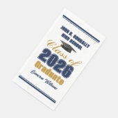 ネイビーブルー ゴールド クラスオブ2026 卒業パーティー (コーナー)