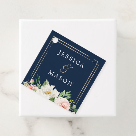 ネイビーブルー ゴールド ブラッシュ ありがとう フェアー タグ (インサイチュ)