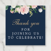 ネイビーブルー ゴールド ブラッシュ 感謝の気持ちを伝えるタグ フェイバータグ (裏面)