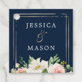 ネイビーブルー ゴールド ブラッシュ 感謝の気持ちを伝えるタグ フェイバータグ (正面)