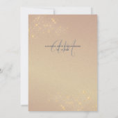 ネイビーブルー ゴールド 結婚式 披露宴 招待状 (裏面)