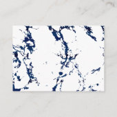 ネイビーブルー,シルバーとホワイト – 披露宴 エンクロージャーカード (裏面)