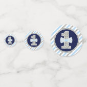 ネイビーブルー&シルバーのテーブル紙吹雪ONEderful コンフェッティ (正面)