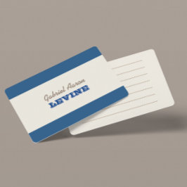 ネイビーブルー&シルバーノートカード ノートカード