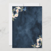 ネイビーブルー&シルバーバラエレガントキンセアニェラ 招待状 (裏面)