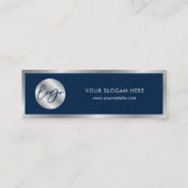 ネイビーブルー&シルバーロゴイベントフリー飲料券 スキニー名刺 (裏面)