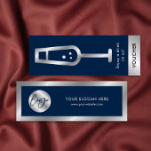 ネイビーブルー&シルバーロゴイベントフリー飲料券 スキニー名刺