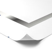 ネイビーブルー、シルバー、ホワイト – 18シーティングチャート ポスター (角)