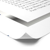 ネイビーブルー、シルバー、ホワイト – 20座席表 ポスター (角)