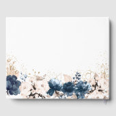 ネイビーブルー&ダスティーバラ結婚ズゲストブック ゲストブック (裏面)