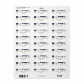 ネイビーブルー&ダスティーバラ結婚ズ差出人住所 ラベル (フルシート)