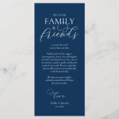 ネイビーブルー,ディナープレイス設定サンキューカード プログラム (正面)