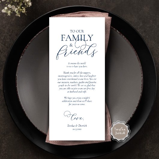 ネイビーブルー,ディナープレイス設定サンキューカード プログラム