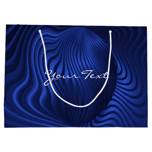 ネイビーブルー デコレーション ギフトバッグ (裏面)