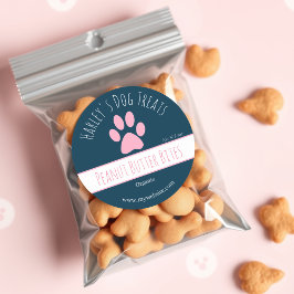 ネイビーブルー |ドッグトリートビジネスラベル ラウンドシール