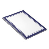 ネイビーブルー ネーム モノグラム ノートブック (右側)