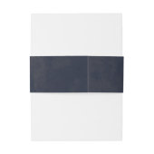 ネイビーブルー&バラゴールドフォイル素朴ズ結婚モノグラム 招待状ベリーバンド (裏面例)