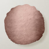 ネイビーブルー&バラフェイク金ゴールドグリッターモノグラム ラウンドクッション (裏面)