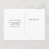 ネイビーブルー |バラ金ゴールドのアドレスの幾何学的変更 ポストカード (裏面)