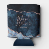 ネイビーブルー&バラ金ゴールドアガテマーブルメイド・オブ・オーナー（花嫁付き添い人） 缶クーラー (裏面)